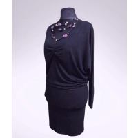 Sukienka Edith XXL nietoperz z dekoltem w szpic